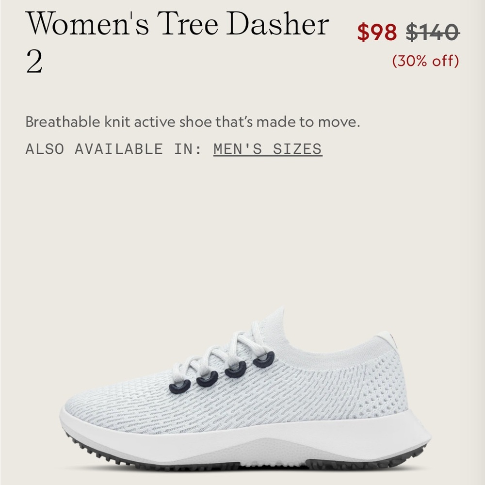Allbirds Women’s Tree Dasher Sneaker